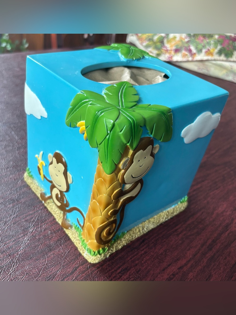Vintage Target Do Your Room 2000s Monkey Tissue Holder Square Box - 2008